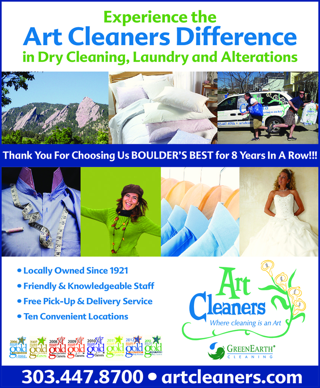 Art Cleaners - Best in Boulder 8 Years in a Row!!