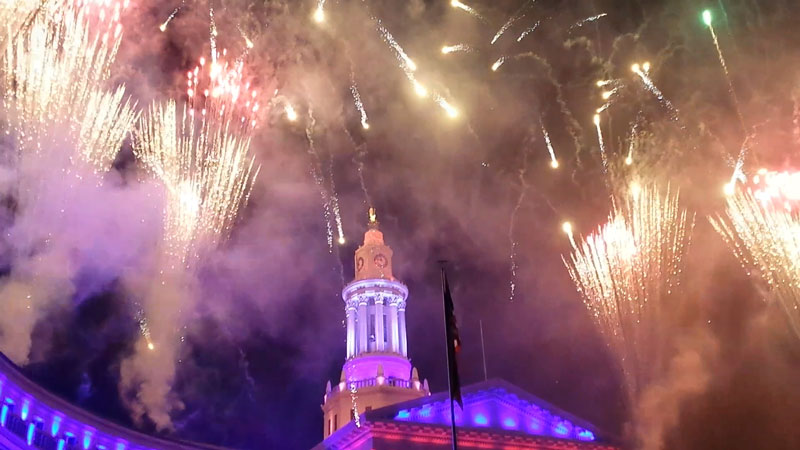 Independence Eve Celebration Fireworks at the Denver Civic Center
