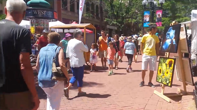 Pearl Street Mall in the Summer
